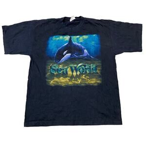 Vintage 90s Sea World Orca Single Stitch T Shirt Men's XL
